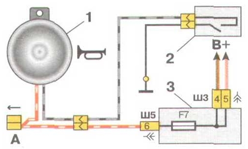 Схема подключения сигнала на ваз 2110